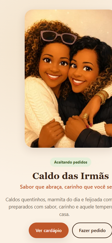 Tela real do Cardápio Digital TaskZap